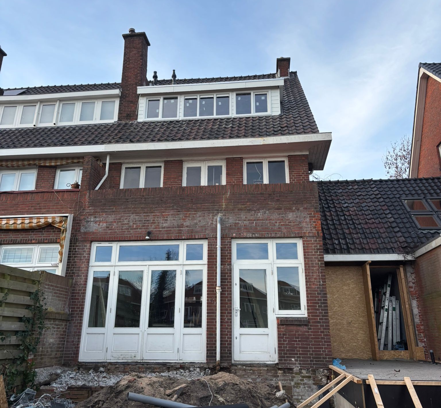 Situatie voor het vervangen van de dakkapel